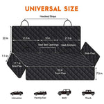 Waterproof Dog Car Seat Protector Mat 1 Pack, Compatible with Most Vehicles, 60 x 120 cm, Black