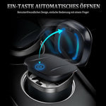 Portable LED Ashtray with Lid, Odorless Automatic Extinguishing Car Ashtray, Compatible with All Brands, Black