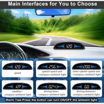 Car HUD GPS Speedometer, Universal Windshield Display with Overspeed Alarm, USB Plug and Play, 4 Inch