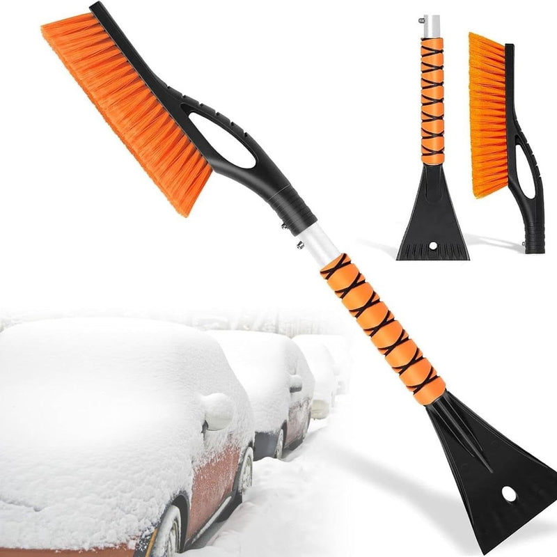 2-in-1 detachable snow brush and ice scraper - 27" ergonomic foam handle for effortless cleaning - Universal for cars and trucks