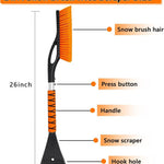 2-in-1 detachable snow brush and ice scraper - 27" ergonomic foam handle for effortless cleaning - Universal for cars and trucks