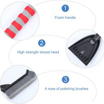 Snow Brush for Car - Two-in-One Ice Scraper - 25'' Ergonomic Handle - Winter Car Accessory