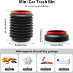 Foldable Car Trash Can - Leakproof Car Organizer and Storage Bag - 4L Multifunctional Car Trash Can - Waterproof, Odor-Free Car Trash Can with Lid - For Car/Home/Office - Black