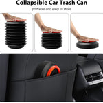Foldable Car Trash Can - Leakproof Car Organizer and Storage Bag - 4L Multifunctional Car Trash Can - Waterproof, Odor-Free Car Trash Can with Lid - For Car/Home/Office - Black