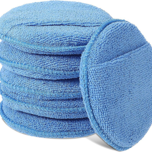 Polishing Sponge - Car Polishing Pads - Car Cleaning Sponges Polishing Pads - For Car Care - Polish Foam Applicator Pads - 6 Pieces ø 125mm - For Cars, Trucks, Boats, Cleaning and Fine Polishing