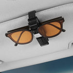 Glasses Clip Holder for Car Glasses - Universal Car Glasses Clip - Car Sunglasses Holder - 180 Degree Rotatable - Sunglass Visor - Also Suitable for Business Cards - For All Vehicle Models and Sun Visors - 2 Pieces