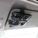 Glasses Clip Holder for Car Glasses - Universal Car Glasses Clip - Car Sunglasses Holder - 180 Degree Rotatable - Sunglass Visor - Also Suitable for Business Cards - For All Vehicle Models and Sun Visors - 2 Pieces
