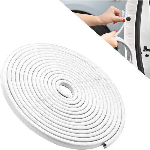 5m - Car Door Protector - Car Anti-Collision Sealing Strips - Car Door Edge Protectors - PVC Car Door Protector - Anti-Collision Strips - Protective Strip - Easy Installation - For Protection of Car and Vehicle Door Edges - White