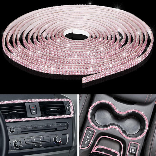 Car sticker - decorative car stickers - Car stickers - 5M - car sticker for car - car decoration - glitter diamond stickers - Car interior - Car exteriors - DIY linear stickers - self-adhesive - for car dashboard decoration - Pink