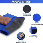 Car clay cloth - Car wash towel - Car cleaning towel - Clay bar - Clay towel - Clay bar towel - Car cleaning - detailing cloth - perforated polishing cloth - cleaning cloth - for car detailing, car cleaning, disinfection - 30*30 cm - blue