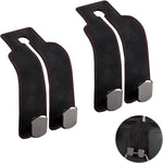 pieces - 17*4.5*8.5 cm - car headrest hooks - multifunctional leather car seat organizer - hook for the car backrest - car interior accessories - for bags, wallets, umbrellas - black