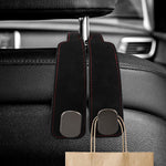 pieces - 17*4.5*8.5 cm - car headrest hooks - multifunctional leather car seat organizer - hook for the car backrest - car interior accessories - for bags, wallets, umbrellas - black