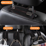 pieces - 17*4.5*8.5 cm - car headrest hooks - multifunctional leather car seat organizer - hook for the car backrest - car interior accessories - for bags, wallets, umbrellas - black