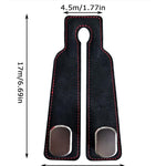 pieces - 17*4.5*8.5 cm - car headrest hooks - multifunctional leather car seat organizer - hook for the car backrest - car interior accessories - for bags, wallets, umbrellas - black