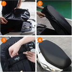 Seat cover for electric vehicles and motorcycles - Waterproof - Scratch-resistant - PU - 60*80 cm - Black