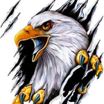 Car sticker - Eagle sticker - 2 pieces - 18*24 cm - Sports car stickers - UV and waterproof - adhesive stickers - Sports car stickers - Laptop stickers - animal sticker - for body hood home decoration creative car sticker - One left and one right