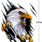 Car sticker - Eagle sticker - 2 pieces - 18*24 cm - Sports car stickers - UV and waterproof - adhesive stickers - Sports car stickers - Laptop stickers - animal sticker - for body hood home decoration creative car sticker - One left and one right