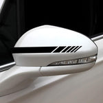 Car sticker - 6 pieces/3 pairs/1 set - Stripe side sticker - Graphic sticker - PET - Black - For car decoration