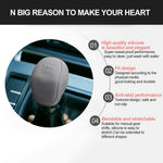 Car Silicone Gear Shift Knob Covers Black Grey 2 Pack 6-Speed Compatible with Various Models