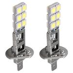 2 pcs H1 LED Headlight Bulbs Kit 6000K Super White 55W Fog Light with 12 SMD 5050 Chips