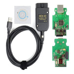 VCDS HEX-V2 OBD2 Diagnostic Cable for VW Audi Skoda Seat VAG Cars, USB Interface Scanner with VCDS Software, Unlimited VINs, Multi-Language