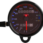 Motorcycle Odometer Speedometer Gauge Signal Dual Digital Display KM/H Universal 1pc(Black)
