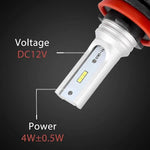 H8 H11 H16 LED Fog Light Bulb CSP-Y11 Cool White 6500K 2-Pack