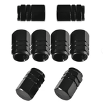 Tool Bag Clearance! JWDX Stainless Steel Valve Cap Black Nut 8Pcs, 8 Tire Stem Caps Wheel Covers Car Tire Cap Hexagon Shape (Black) Black