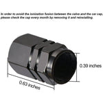 Tool Bag Clearance! JWDX Stainless Steel Valve Cap Black Nut 8Pcs, 8 Tire Stem Caps Wheel Covers Car Tire Cap Hexagon Shape (Black) Black