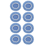 JWDX Cleaning Brush Clearance, 8Pack Car Polisher Pad Bonnet (5 to 6 Inches) Soft Microfiber Polishing Bonnet Buffing Pad Cover Light Blue