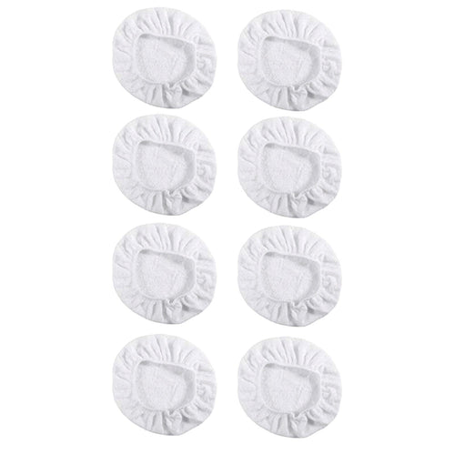 JWDX Cleaning Brush Clearance, 8Pack Car Polisher Pad Bonnet (5 to 6 Inches) Soft Microfiber Polishing Bonnet Buffing Pad Cover White