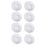 JWDX Cleaning Brush Clearance, 8Pack Car Polisher Pad Bonnet (5 to 6 Inches) Soft Microfiber Polishing Bonnet Buffing Pad Cover White