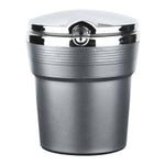 JWDX Storage Containers Clearance, Car Ashtray Cup Holder Led Portable Car Truck with Lid Suitable for Home Car Ashtray Silver