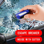 In 1 Car Window Glass Breaker Blue a JWDX, 1x Car Window Breaker Car Hammer Mini Window Belt Cutting Multi Functional Escape Hammer God Device Car Emergency Kit One Size Blue