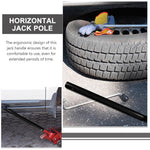 Worgeous Hydraulic Jack Handle Replacement for Car Repair with Steel and Rubber Material Black 2 pcs