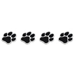 4pcs Decorative Car Sticker Metal Dog Paw Car Stickers Auto Footprint Decals Vehicle Decor