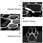 4pcs Decorative Car Sticker Metal Dog Paw Car Stickers Auto Footprint Decals Vehicle Decor