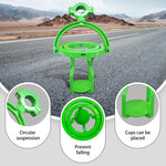 Gyroscope Cup Holder, 360 ° Rotatable No Spill Cup Holder, Gimbal Gyro Self Leveling Universal Drink Holder for Truck, Tractor, Bus Driver (Green)