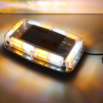 LED Roof Top Strobe Lights, High Visibility Emergency Safety Warning LED Mini Strobe Light bar with Magnetic Base for Trucks, Construction Vehicles