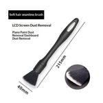 3Pcs Car Detailing Brush Kit Interior, Soft Boar Hair Detail Brush Set, Auto Detailing No Scratch Microfiber Wheel Cleaning Brush for Cleaning Dashboard, Air Vents,