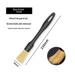 3Pcs Car Detailing Brush Kit Interior, Soft Boar Hair Detail Brush Set, Auto Detailing No Scratch Microfiber Wheel Cleaning Brush for Cleaning Dashboard, Air Vents,