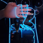 Car LED Interior Strip Light 3m USB Neon Wire Lamps Glowing Ambient Lighting Car Decorations Interior Red
