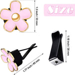 6 Pcs Daisy Flower Air Vent Clip Accessories Air Conditioning Outlet Clip Car Air Freshener Dashboard Accessories Charm Car Inter Decor(3 cm, 3.3 cm,Red, Pink, White)