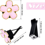 6 Pcs Daisy Flower Air Vent Clip Accessories Air Conditioning Outlet Clip Car Air Freshener Dashboard Accessories Charm Car Inter Decor(3 cm, 3.3 cm,Red, Pink, Black)