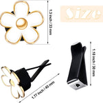 6 Pcs Daisy Flower Air Vent Clip Accessories Air Conditioning Outlet Clip Car Air Freshener Dashboard Accessories Charm Car Inter Decor(3 cm, 3.3 cm,Red, White, Black)