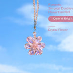 Crystal Flower Car Rear View Mirror Pendant - Pink Crystal Beads Charm Decor for Women Interior