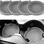Car Cup Holder Coaster, Silicone Cup Holder Insert, Universal Non-Slip Cup Holders, Car Accessories Interior for Women and Man 4 Pack Gray