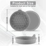Car Cup Holder Coaster, Silicone Cup Holder Insert, Universal Non-Slip Cup Holders, Car Accessories Interior for Women and Man 4 Pack Gray