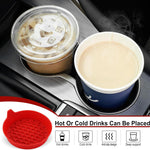 Car Cup Holder Coaster, Silicone Cup Holder Insert, Universal Non-Slip Cup Holders, Car Accessories Interior for Women and Man 4 Pack Red