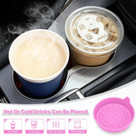 Car Cup Holder Coaster, Silicone Cup Holder Insert, Universal Non-Slip Cup Holders, Car Accessories Interior for Women and Man 4 Pack Pink